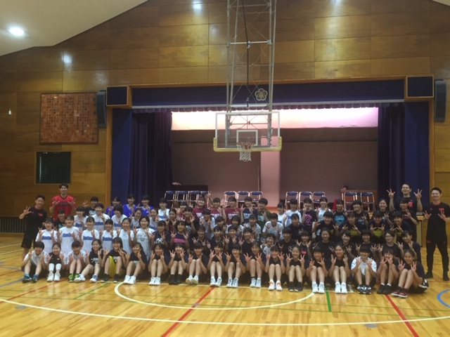 中学バスケ部 プロチームのクリニックに参加